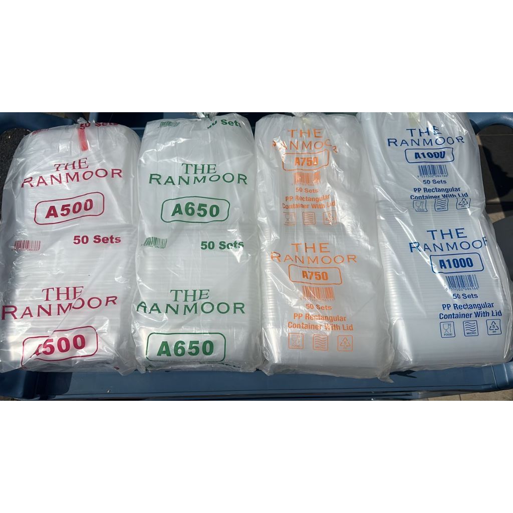 THE RANMOOR RECTANGULAR PP CONTAINER 250PCS(500/650/750/1000ML ...
