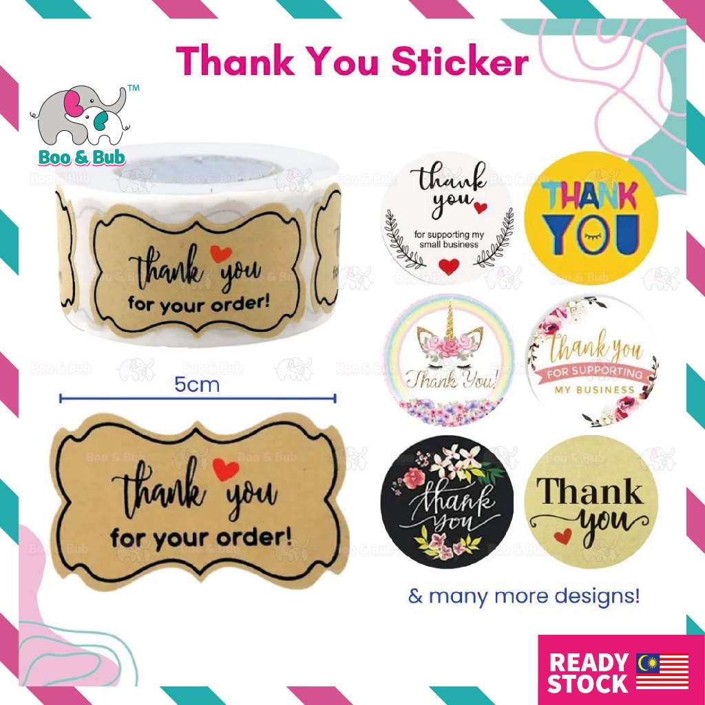 5cm/3.8cm Thank You for your Order Sticker / Seal Label / Sticker ...