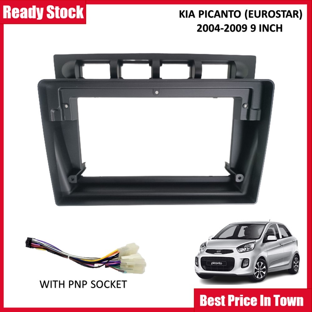 Android Player Casing KIA PICANTO 9'' 20042009(EUROSTAR)BLACK (WIth