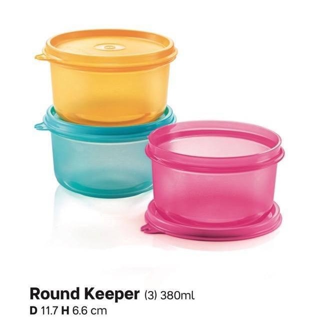 Tupperware Round Keeper 380mL (Full Set 3 pcs) | Shopee Singapore