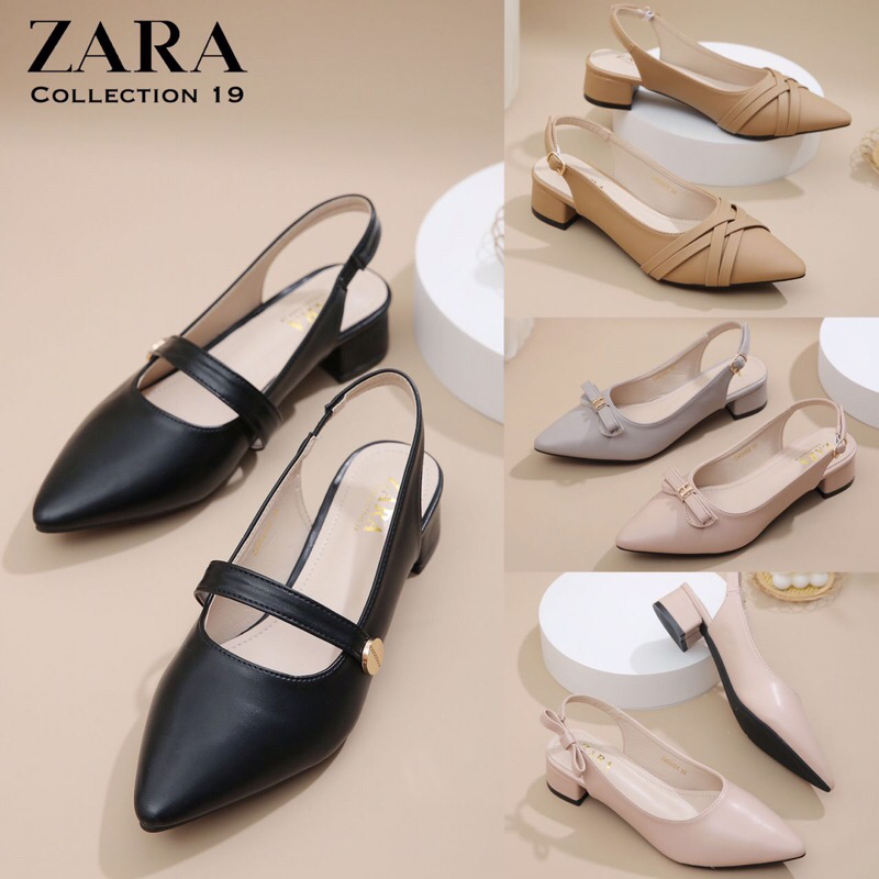 Zara mid best sale heel shoes