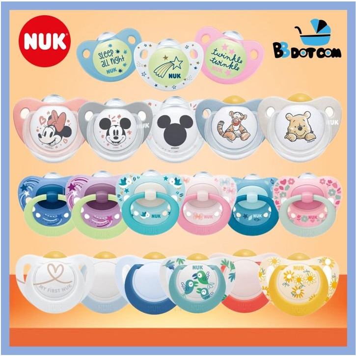 NUK Puting Orthodontic Latex / Silicone Soother / Pacifier Happy Kids