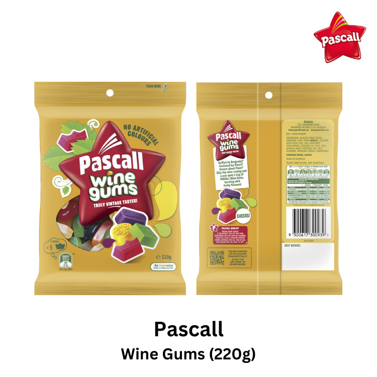 Pascall - Fruit Jubes / Wine Gums (Fruit Flavoured Jelly Confectionery ...