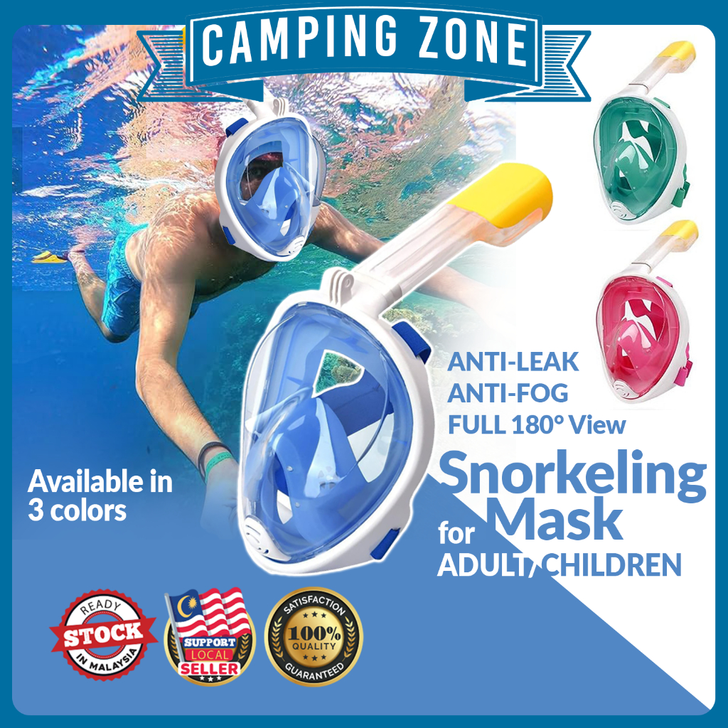 Snorkeling Mask for Adult Kids Snorkel Set Full Face Snorkeling Gear