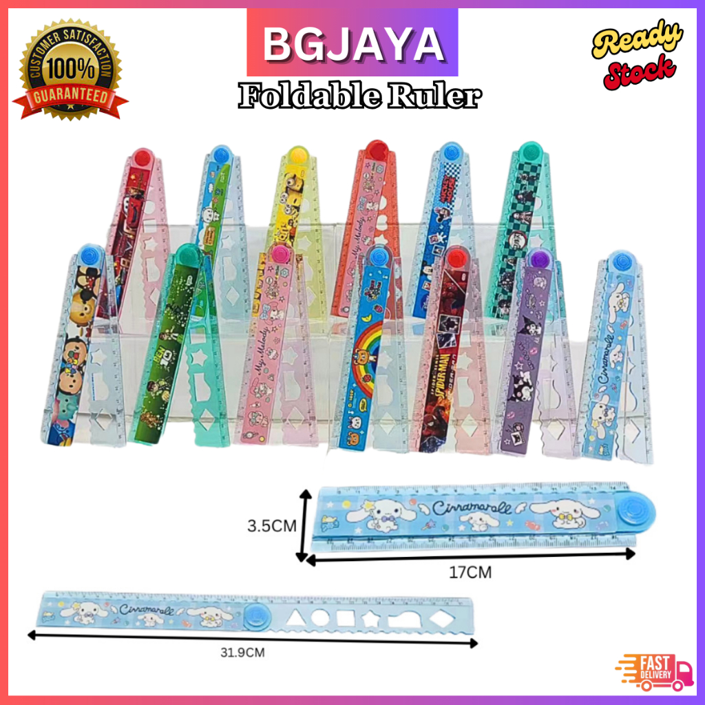 Foldable Ruler Pembaris Lipat Panjang (30cm) School Office Stationery ...