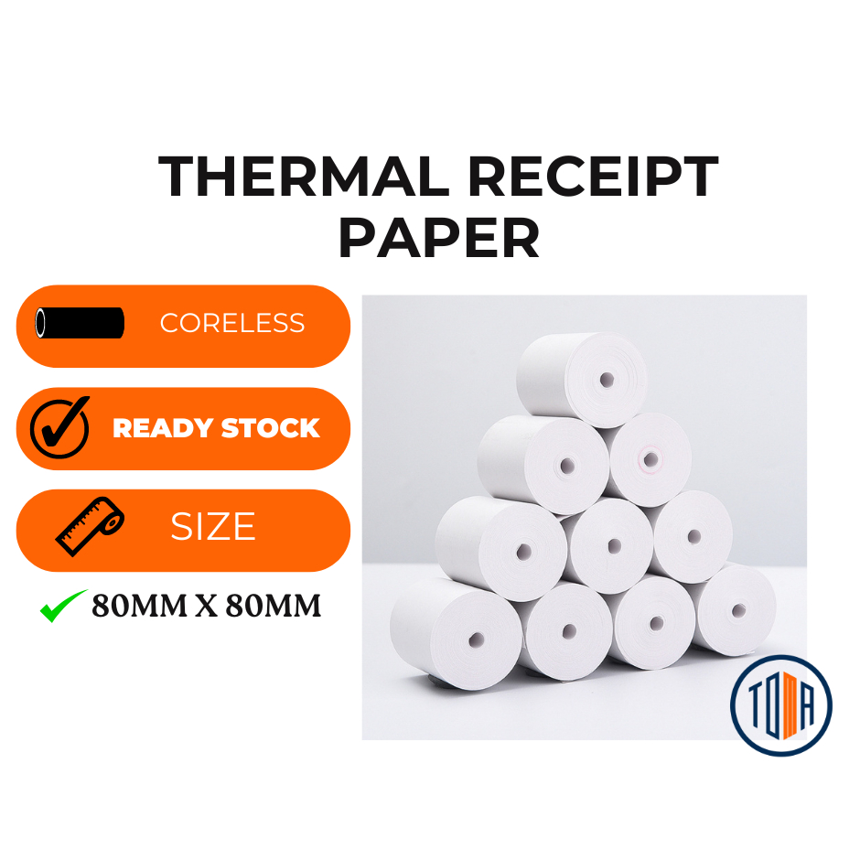 Thermal Receipt Paper Roll Pos Receipt Resit Pos Foodpanda Grab Kertas ...