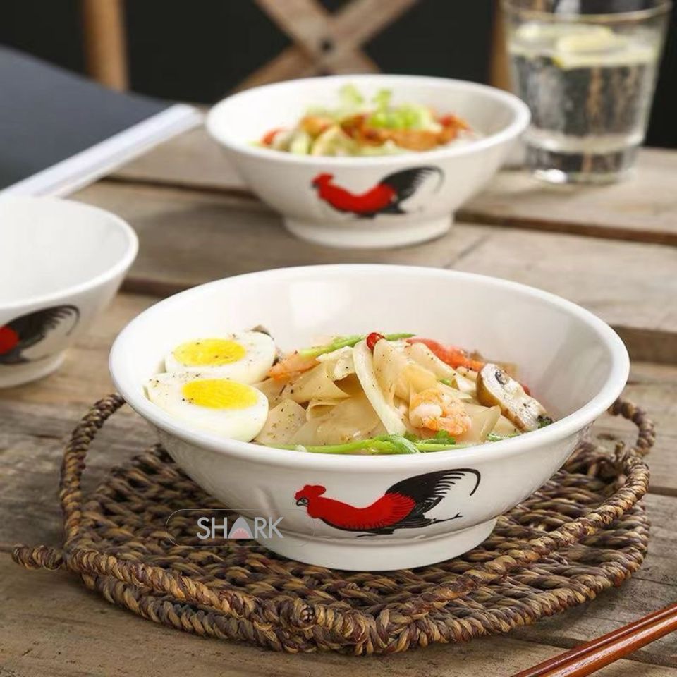 5“/5.5”/6.5“/7.5” Rooster Noodle Bowl Traditional Classic Flower ...