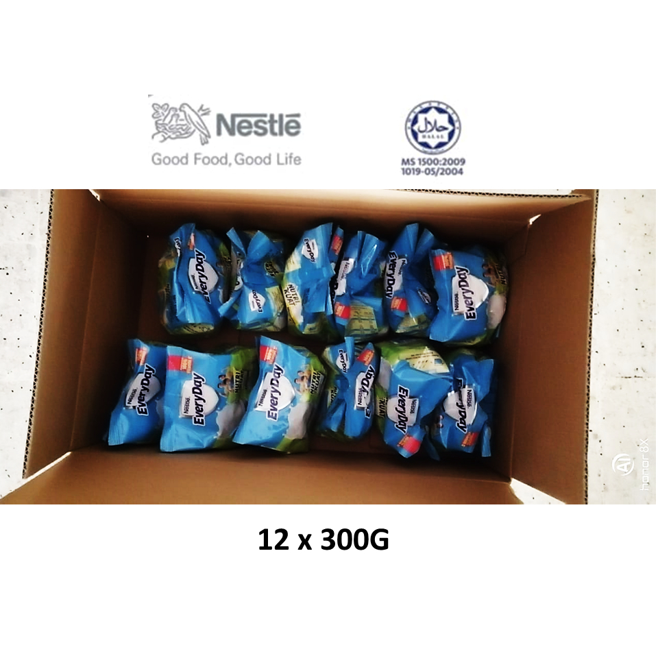 [1 BOX] Halal NESTLÉ Nestle Everyday Milk Powder 12 x 300g | Shopee ...