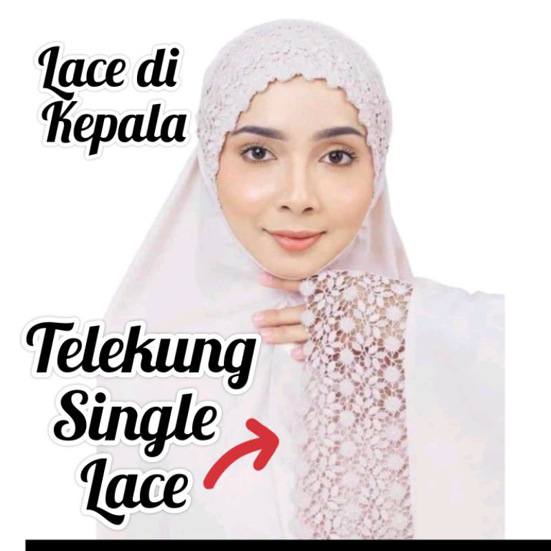 Telekung Single LACE Exclusive / EMBROIDERED TELEKUNG (ISHYAHSI ...