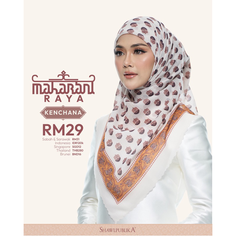 Shawlpublika box birthday set tudung bawal Shopee Singapore