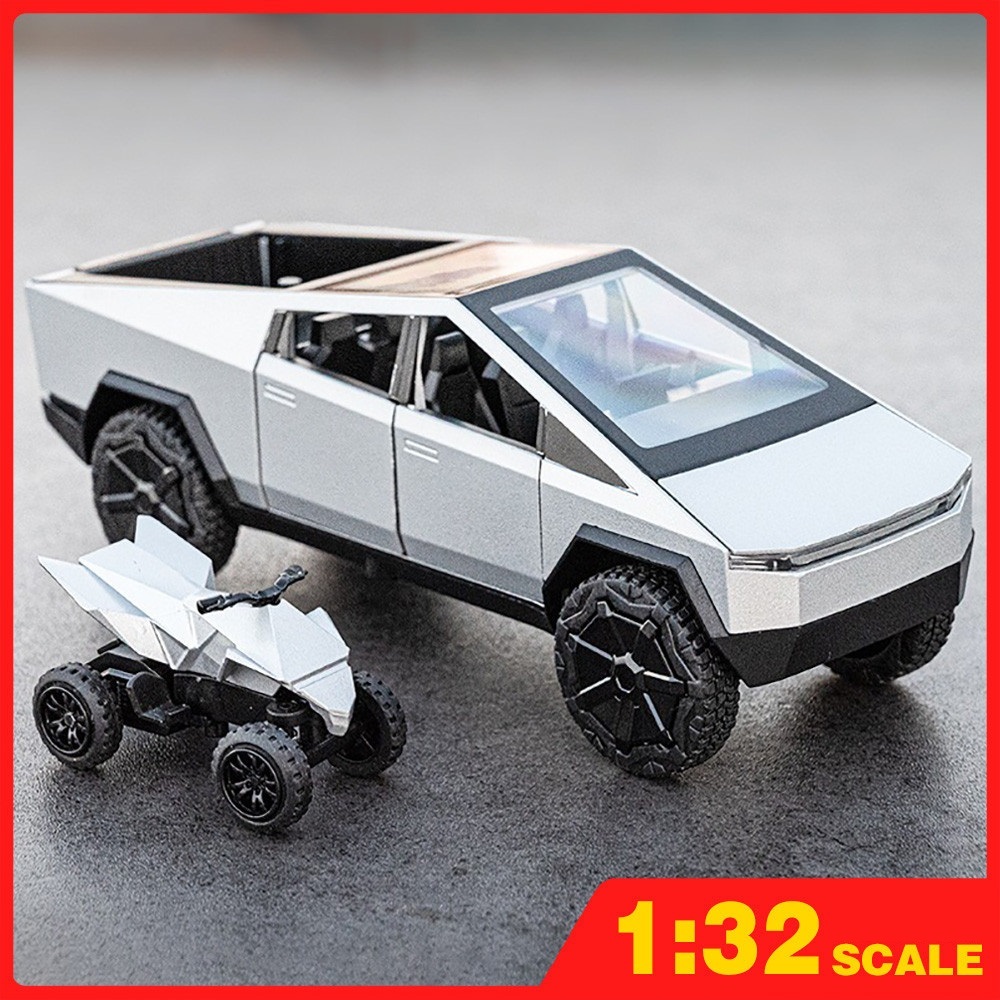 1:32 Tesla Cybertruck Pickup Metal Alloy Toys Car Model Diecast Vehicle ...