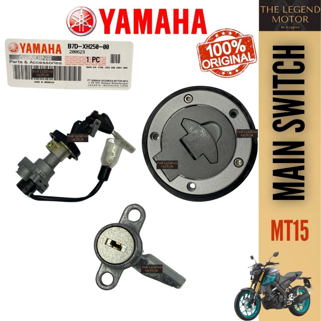 MT-15 MT15 Main Switch Key Keyset Complete Lock Full Set Suis Kunci ...