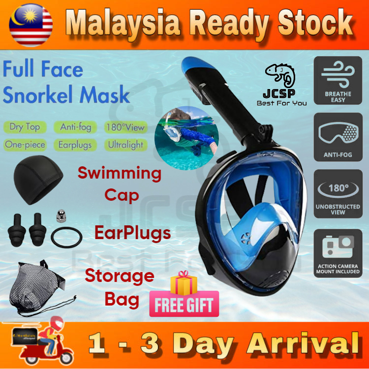 Snorkeling Mask for Adult Kids Snorkel Set Full Face Snorkeling Gear ...