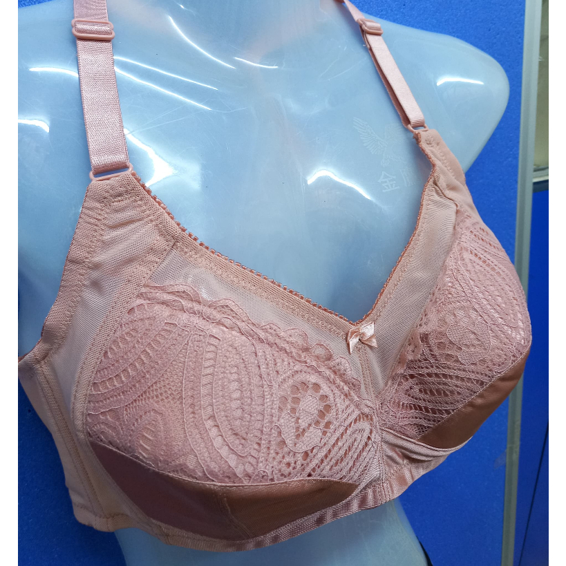 Anita Airita Women's Non-Wired Comfort Bra - Light Powder Beige, Size 44E - Wirefree Support, Wide Straps, Jacquard Fabric - View #2