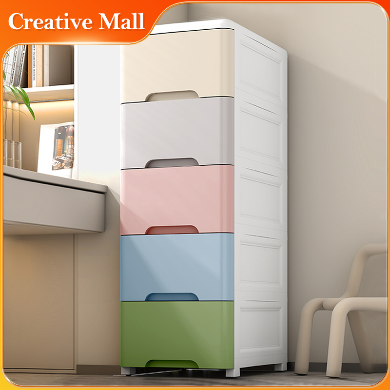 Multi-Layer Slim Plastic Drawer 15/25cm Storage Cabinet Gap Kitchen ...