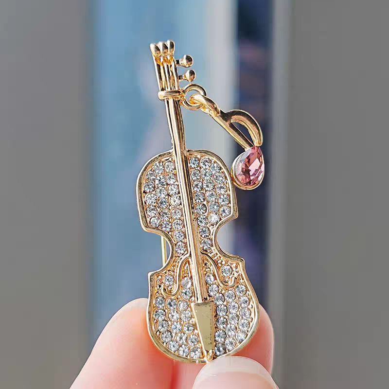 Music note pin brooch store