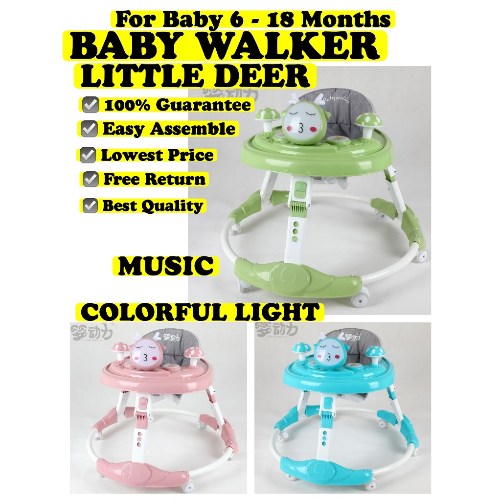 CANDY BABY WALKER UMUR 6-18 MONTH BULAN O SHAPE ANTI O LEG ADJUSTABLE ...