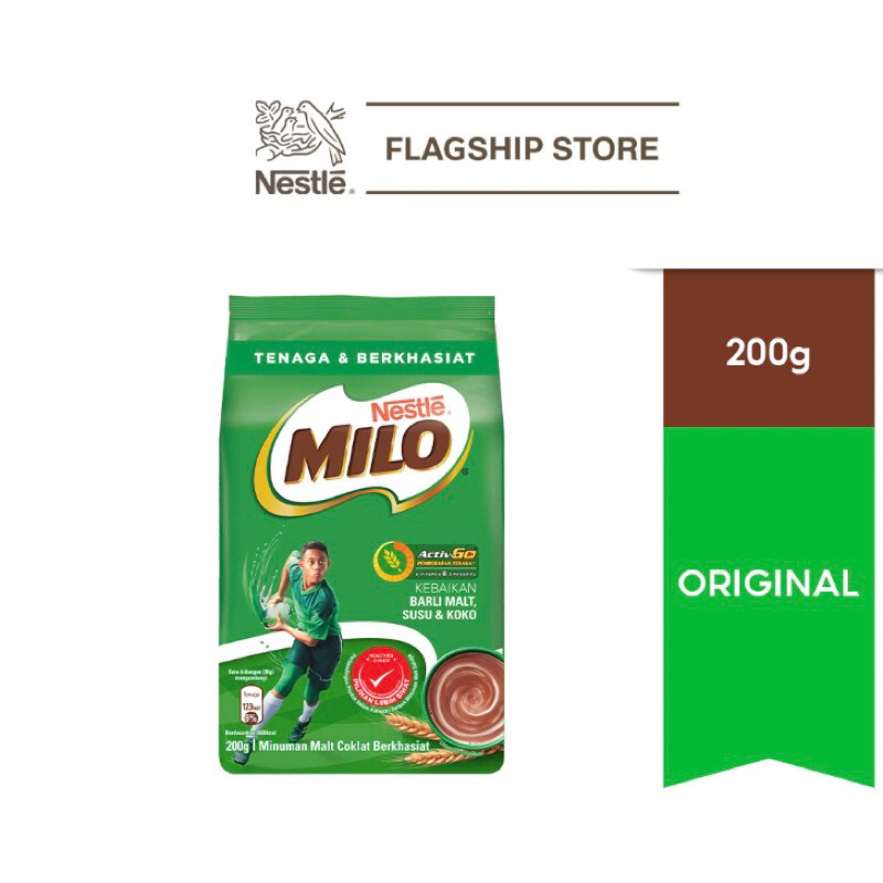 NESTLE MILO POWDER SOFT PACK 200g (EXP 2025) SEMENANJUNG | Shopee Singapore