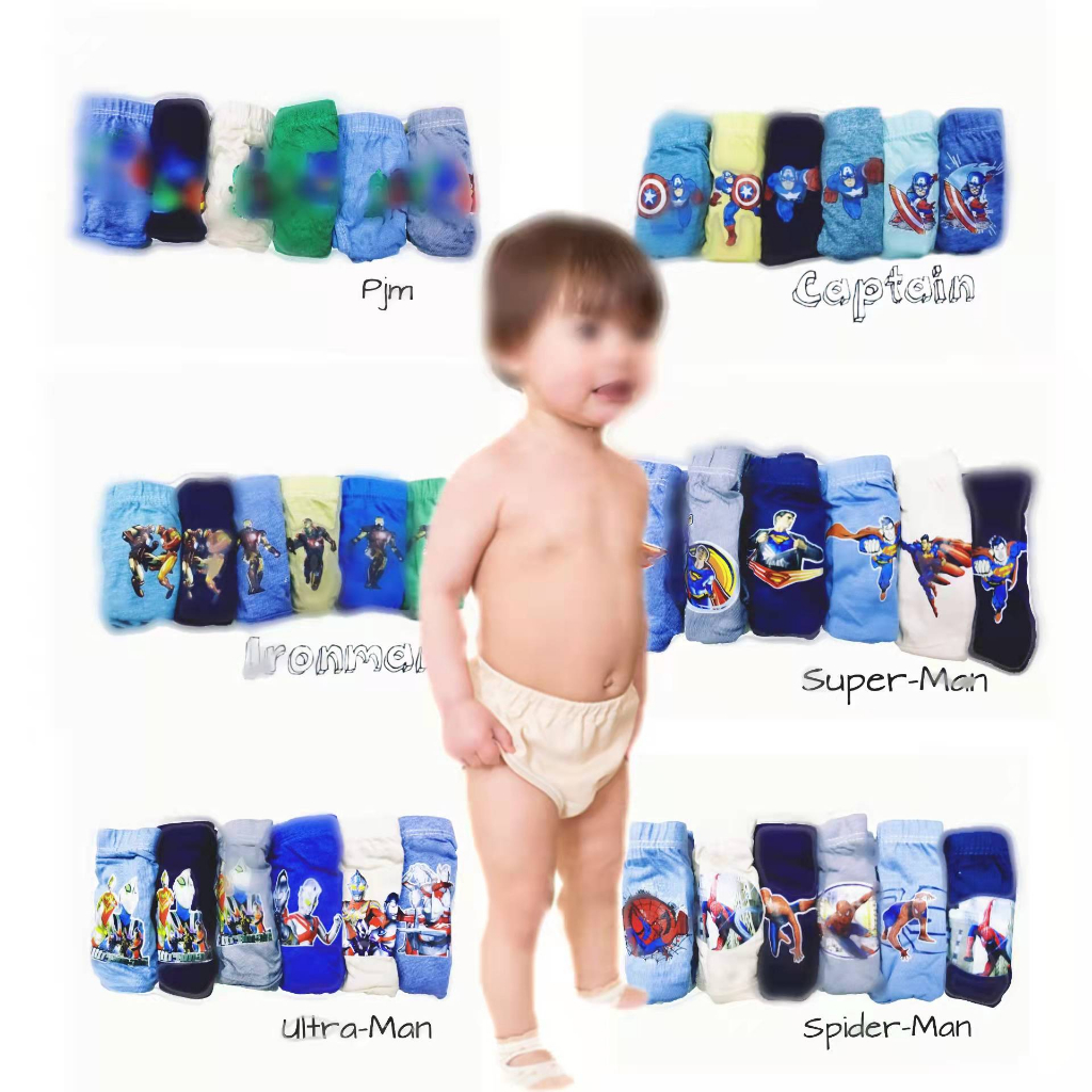 Cartoon Kids Underwear - Boys (PyjaMask, Spider-Man, Super-Man ...