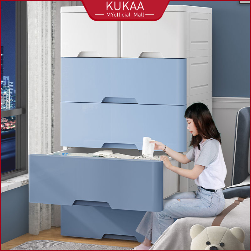 Multilayer Plastic Drawe Cabinet Clothes Organizer Almari Baju With ...