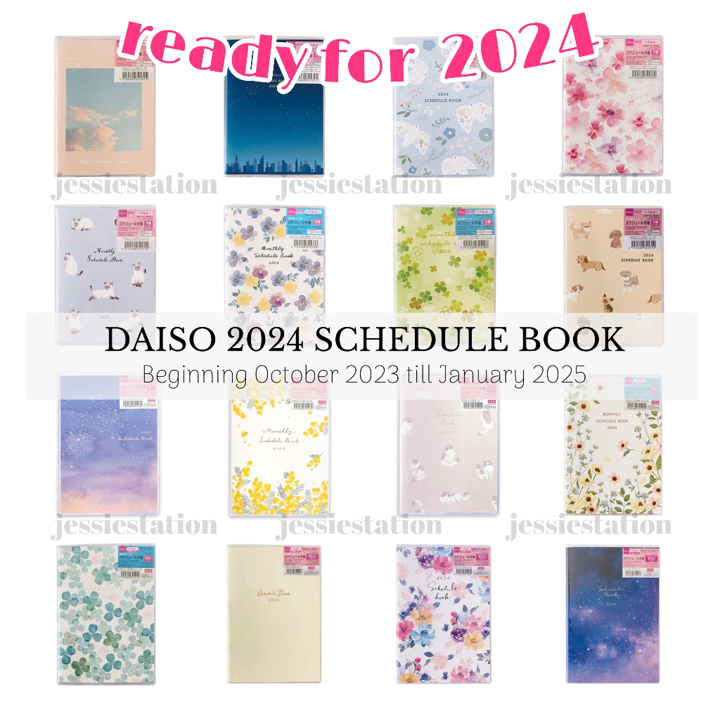 DAISO Planner / Monthly Schedule Book 2024 2023 / Size A5, B6, A6
