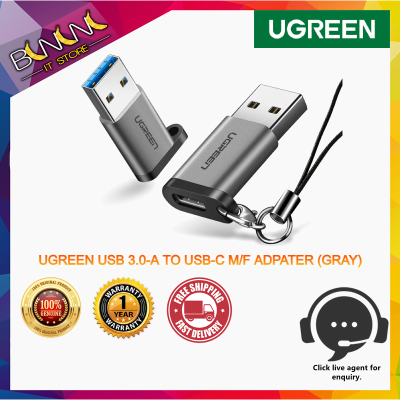 UGREEN USB 3.0 A TO USB C ADAPTER / TYPE-C FEMALE TO USB A MALE ...