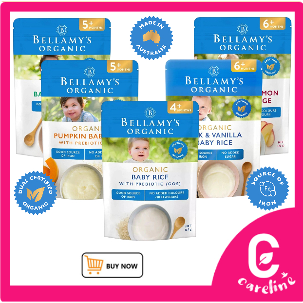 Bellamy's Organic Baby Rice Cereal w Prebiotic / Porridge Bellamy's Organic Baby Rice Cereal w Prebiotic / Porridge
