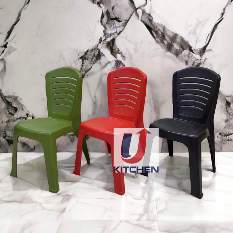High Quality Plastic Chair Kerusi Makan Kerusi Plastik Dining Chair Dining Furniture Kerusi Sandar Plastik Black Chair Shopee Singapore