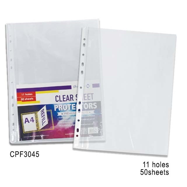 Shashin A4 11 Holes Sheet Protector 50 sheet/Pack Shopee Singapore