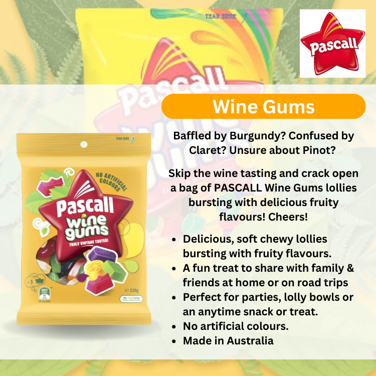 Pascall - Fruit Jubes / Wine Gums (Fruit Flavoured Jelly Confectionery ...