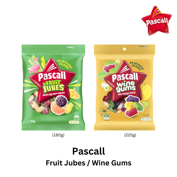 Pascall Fruit Jubes / Wine Gums (Fruit Flavoured Jelly Confectionery