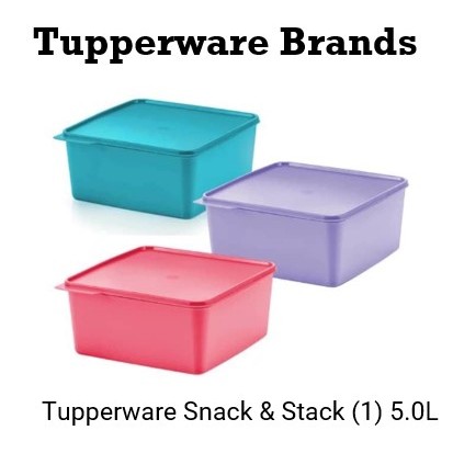 Tupperware Snack & Stack (1) 5.0L OR 500ml (3pcs) BPA-Free Stackable ...