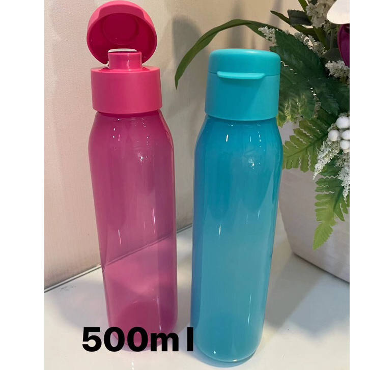 Tupperware Round Eco Bottle 500ml Flip Top -1Piece / Pink / Turquoise ...