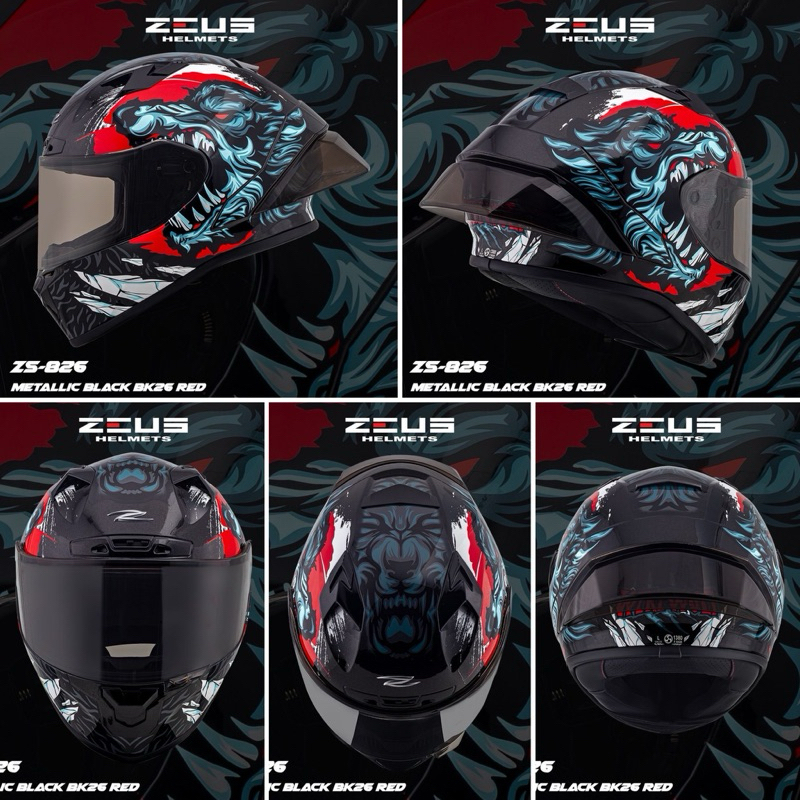 ZEUS ZS-826 Full Face Helmet | Shopee Singapore