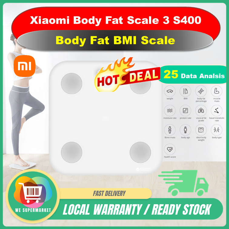 Xiaomi Body Fat Scale 3 S400 BMI Smart Composition Weight Scale 2 ...