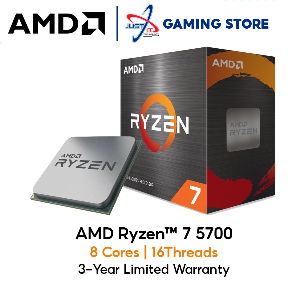 AMD RYZEN 7 5700 3.7GHz Up to 4.6GHz 16MB AM4 PROCESSOR | Shopee Singapore