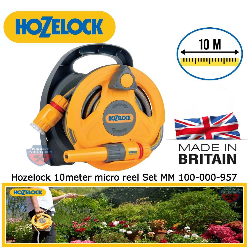 Hozelock 10 meter micro reel set Click & Go design 100-000-957