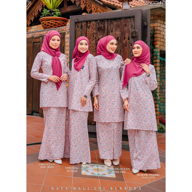 PASTEL PINK** KOLEKSI BAJU KURUNG COTTON RAYA 2024 by ANGGUN COTTON ...