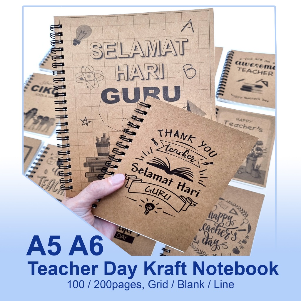 Teacher's Day Notebook Buku Nota Terima Kasih Cikgu Hadiah Hari Guru ...