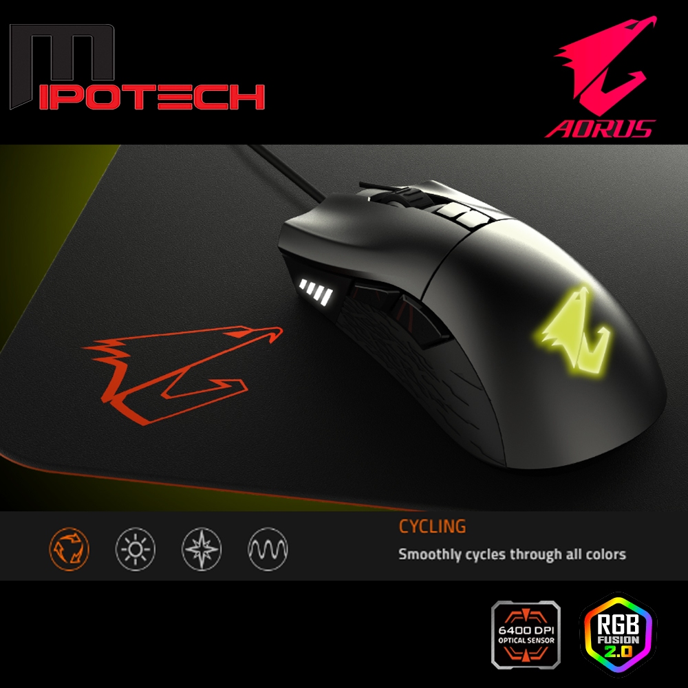 Gigabyte Aorus M3 Gaming Mouse Wired (6400 DPI Optical /20-million ...