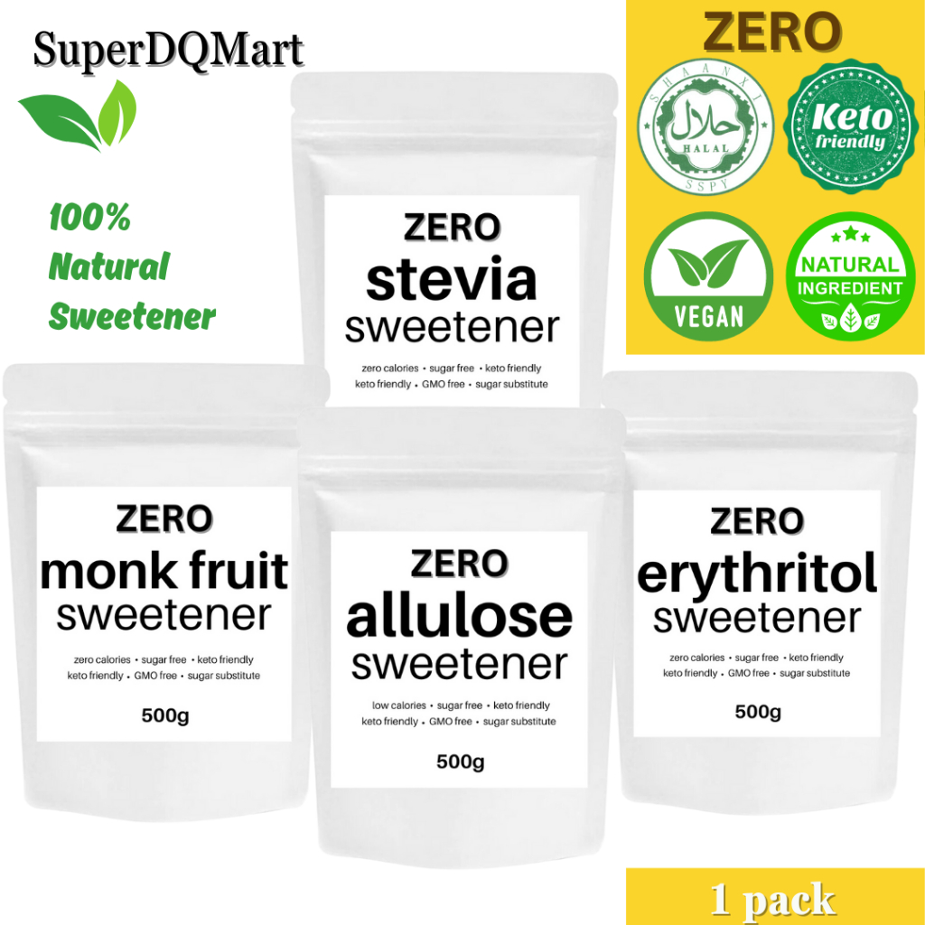 ZERO Erythritol/Allulose/Monk Fruit/Stevia Natural Sweetener Halal
