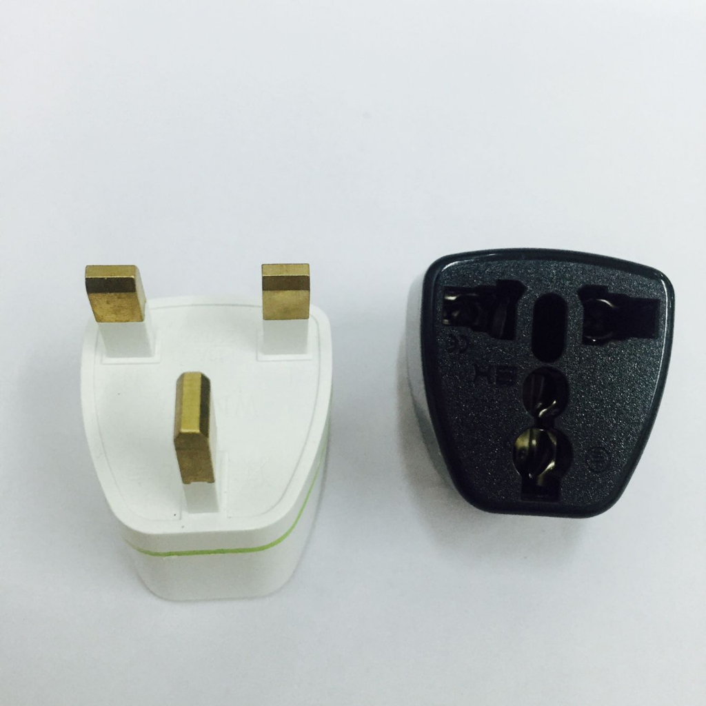 2 Pin To 3 Pin UK Plug Adapter Plug - Colour Random (1 Pcs) | Shopee ...