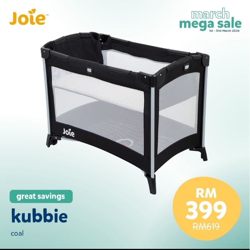 Joie Kubbie Allura Sleep Playpen Easy Pack and Go Shopee Singapore