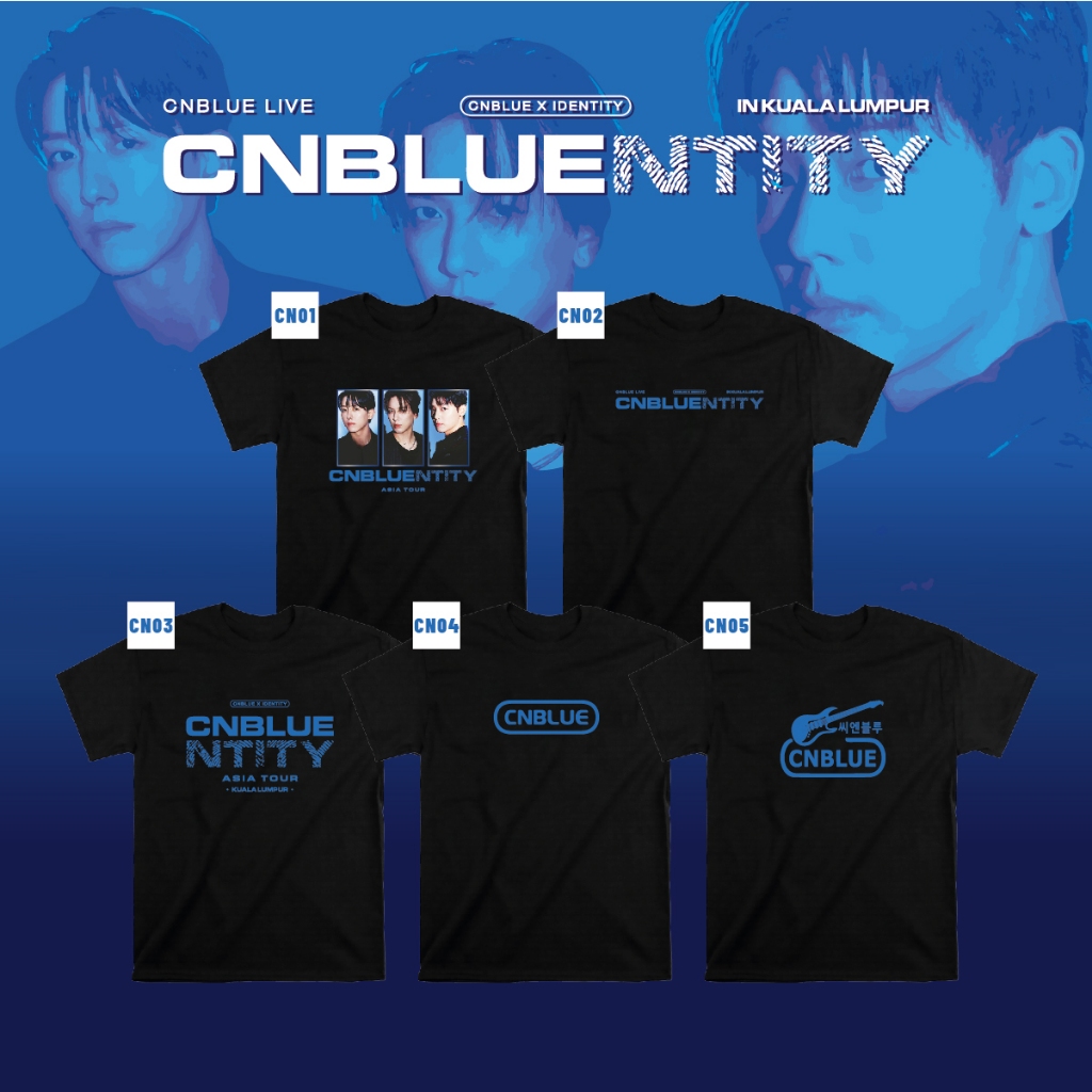 CNBLUE X IDENTITY CNBLUENTITY Asia Tour Kuala Lumpur T-shirt Adult