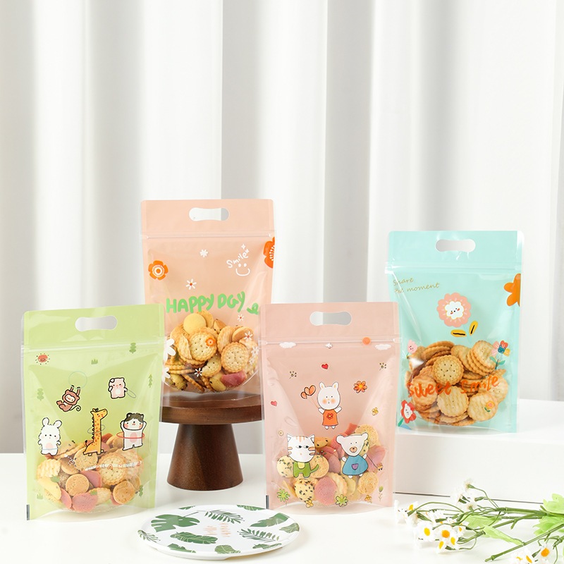 《50PCS±/PACK》Resealable Stand Up Zipper Pouch Bag Zip Lock Snack ...