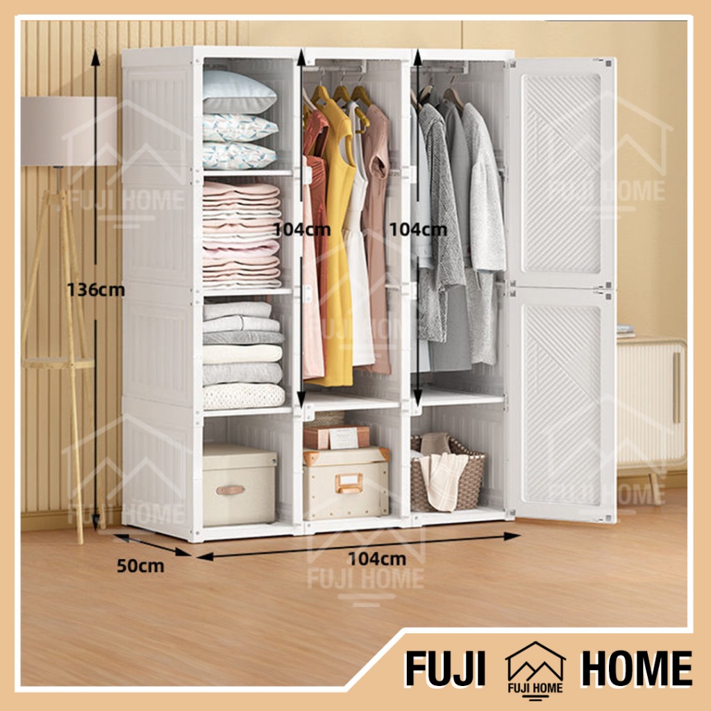 5/6/8 Slot Foldable Storage Cabinet Wardrobe Foldable Rack Magnetic ...