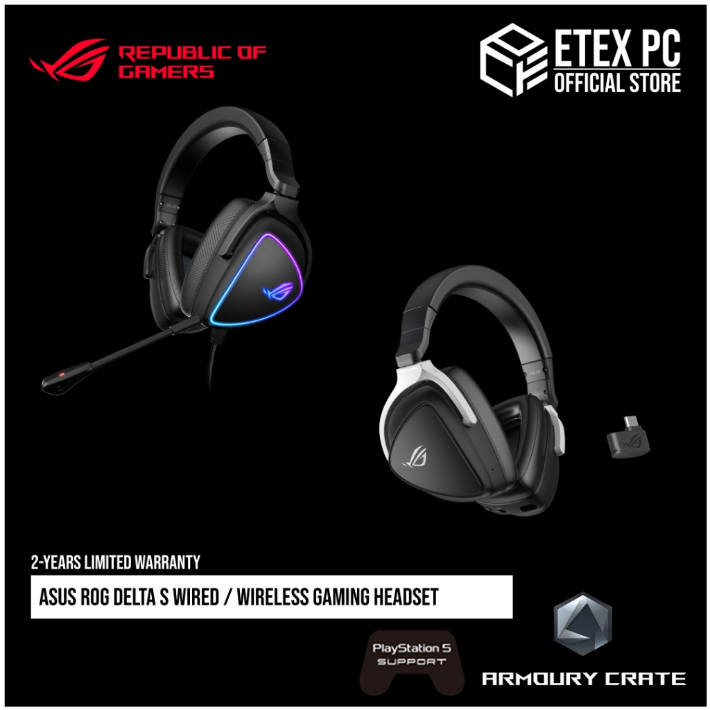 ASUS ROG DELTA S WIRED / WIRELESS GAMING HEADSET | Shopee Singapore
