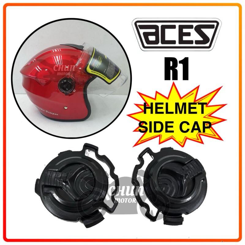 Aces R1 Helmet Visor Side Base / Side Cap 1 set (Left + Right) | Shopee ...