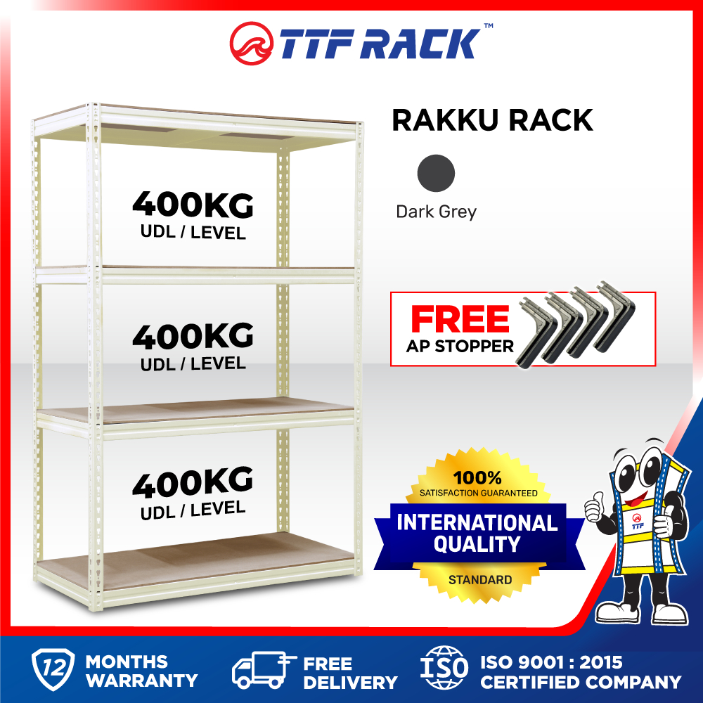 TTF RackTM Rakku Rack 4 Levels Beige /Boltless Rack Rak Dapur Heavy ...