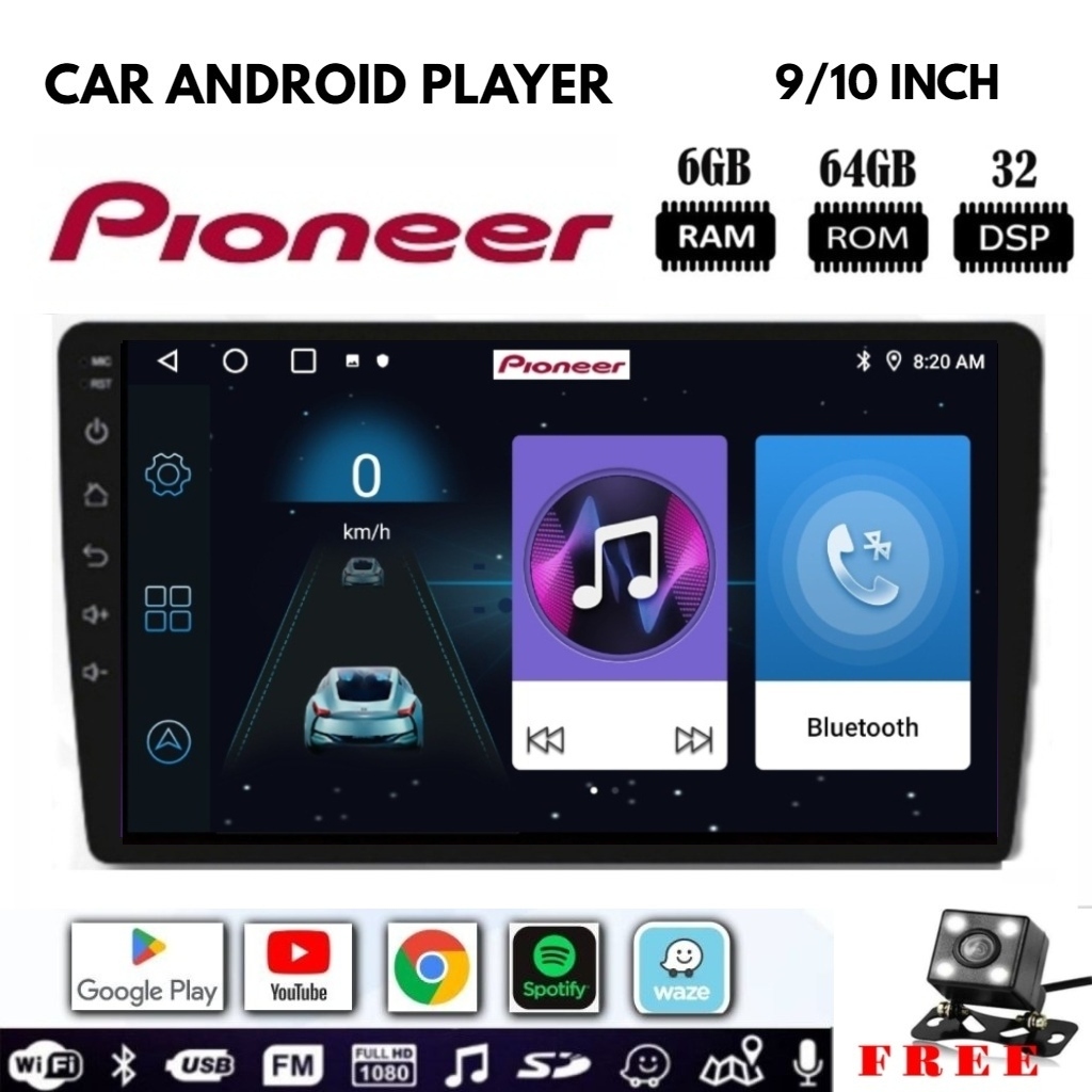 [6GB RAM + 64GB ROM] Pioneer Style Android Player 9"10 inch Quad Core ...